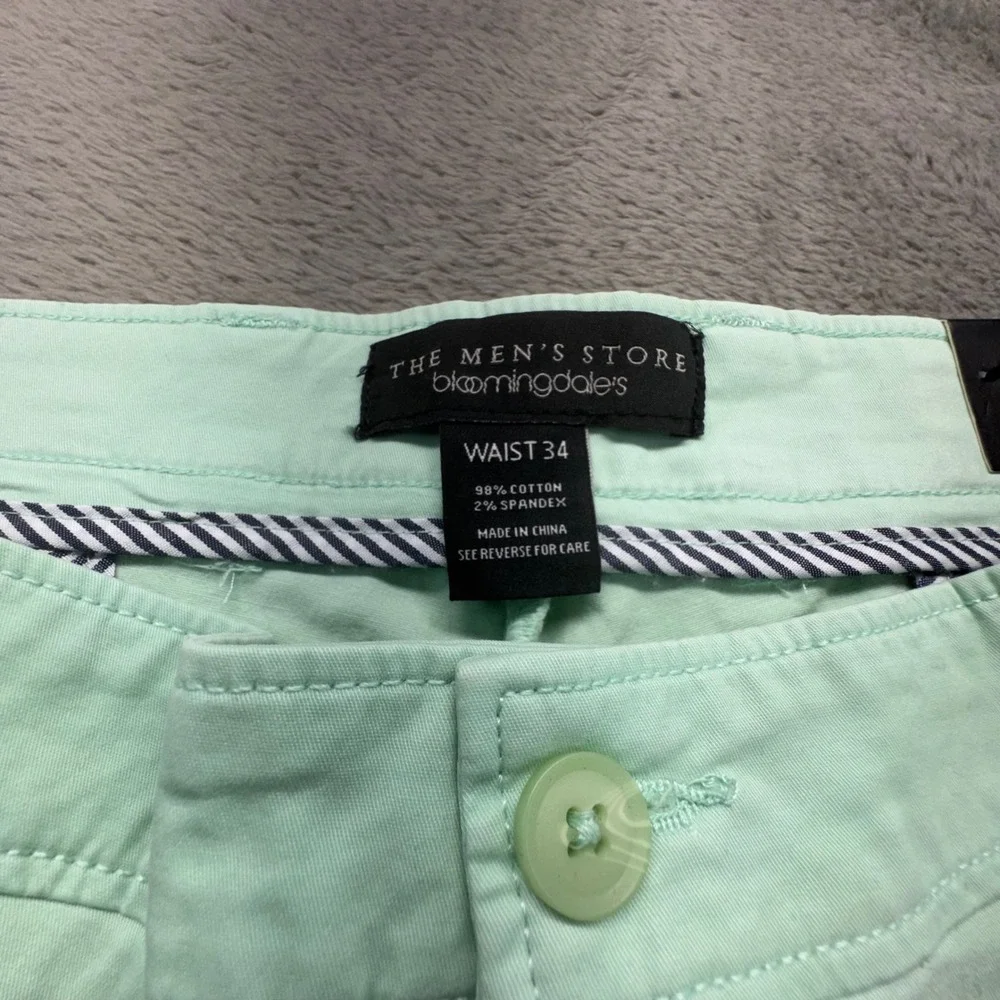 The Men's Store Bloomingdales Light Mint Green Chino‎ Shorts Waist 34